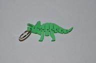 Brelok dinozaura, triceratops, flex, druk 3d. Różne kolory + GRATIS
