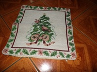 Poszewka na poduszke z choinka , żakard