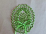 Jajko na szydełku zawieszka zielona