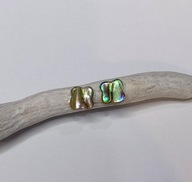 Kolczyki z naturalną masą perłową abalone srebro 925