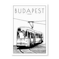 Plakat Budapeszt minimalistyczny | Poster | plakat czarno biały 40x50 cm