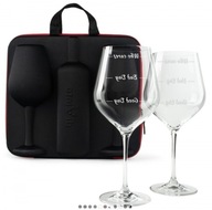 PREZENT NA DZIEŃ KOBIET KIELISZKI DO WINA PRZEZROCZYSTE GIGANTYCZNE + ETUI