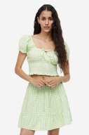 H & M spódnica krata kraciasta kratka gingham szachownica warstwowa boho S