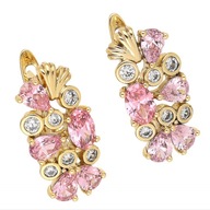 66455 KOLCZYKI 18K POZŁACANE 20/10 MM eleganckie z cyrkoniami