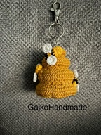 Ul z pszczołami brelok / zawieszka rękodzieło szydełko