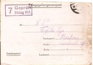 STALAG VI F -list jeniecki - BOCHOLT -KRAKÓW -obieg 1941 rok