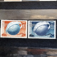 ZSRR Mi. Nr. 1383-84** 1949r. 75 lat Światowego Związku Pocztowego