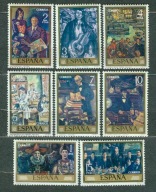 HISZPANIA ** Dzień znaczka, malarstwo Mi 1972-79
