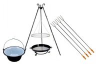 GRILL TRÓJNÓG PALENISKO fi80+KOCIOŁEK NA GULASZ 6l