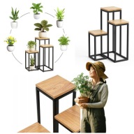 KWIETNIK STOJĄCY STOJAK NA KWIATY ROŚLINY PÓŁKI METALOWE ESTETYCZNY