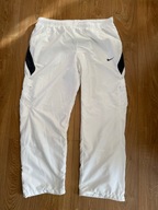 Luźne Duże Spodnie męskie dresowe białe XXL - szybkoschnące Plus size