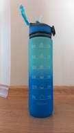 nowy bidon motywacyjny ustnik słomka miarka smycz butelka 1000 ml