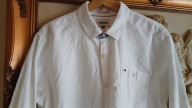 TOMMY HILFIGER-KOSZULA MĘSKA-R-XL-LOGO -HAFT-BIAŁA.