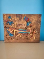 Relief cementowo-gipsowy starożytny Egipt Ramzes II oryginalny unikat (12)