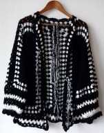 Kardigan szydełkowy hexagon Rozmiar 44/48