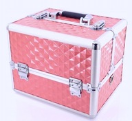 KUFEREK NA KOSMETYKI FREZARKĘ LAMPĘ RÓŻOWY WALIZKA KOSMETYCZKA 3D DZIEWCZYN