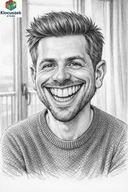 Wyjątkowa KARYKATURA Ołówek z Twojego zdjęcia – Plakat A4 + Antyrama Gratis