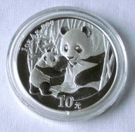 CHINY - 10 Yuan - PANDA - 2005 - UNC - Srebro 999