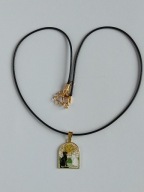 Naszyjnik rzemyk z zawieszką wisiorek kot kotek koty choker boho