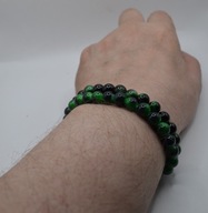 Zielone Tygrysie Oko – kpl. 2 bransoletek 8 mm | Unisex | Kamień ochronny