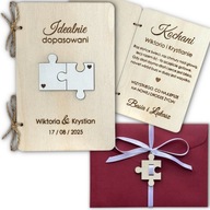 KARTKA ŚLUBNA na pieniądze z GRAWEREM PERSONALIZOWANA Elegancka KOPERTA