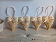 KORONKOWE SERCA SERDUSZKA -ZAWIESZKI komplet 4 szt