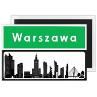 MAGNES TURYSTYCZNY Z PANORAMĄ Warszawa na lodówkę NAZWA MIASTA WSI PAMIĄTKA