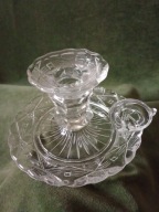 Szklany świecznik / kaganek - HSG Ząbkowice PRL