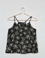 Kiabi top damski czarny na ramiączkach rozmiar XS palmy