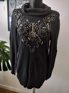 Sweter damski 40 golf Betty Barclay mega długi oryginalny grafit jNowy