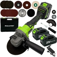 BEZSZCZOTKOWA SZLIFIERKA AKUMULATOROWA KĄTOWA KĄTÓWKA DIAX 2xAKU 3AH TARCZE