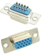 Gniazdo DB15 HD D-SUB 15 3 rzędowe na kabel 13-3-5 *