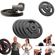 ZESTAW OBCIĄŻEŃ ŻELIWNYCH 20KG DO SZTANGI HANTLI NA GRYF OBCIĄŻENIE TALERZE