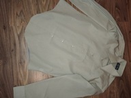 KOSZULA MĘSKA ELEGANCKA WIZYTOWA WYGODNA REGULAR 50 M/L BEŻOWA 69z