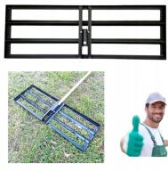 NIWELATOR TERENU RĘCZNY METALOWY DO TRAWNIKA ZIEMI GRABIE SIANIE 30 X 60 CM