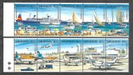 BAHAMY - statek -samolot -żaglówka -turystyka 1987 ** Mi 653-62 (2134)