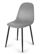 Krzesło tapicerowane GIULIA VELVET szare | Welurowe | Stylowe | Nowoczesne