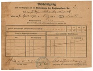 Poznań Wilda 1896 Karta kwitowa ubezpieczeniowa