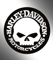 HARLEY DAVIDSON _ CZASZKA _ naklejka _ 5cm _ TŁO PRZEŹROCZYSTE