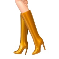 Ubranka dla lalki B. - Wysokie złote kozaczki !!!