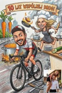 KARYKATURA Cyfrowa ze Zdjęcia Plakat A4 Antyrama Prezent Urodziny Express