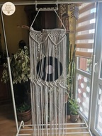 Makrama „Płyta” – wyjątkowa dekoracja boho z winylem .Unikat