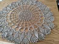 Obrus serwetka serwetki szydełkowe rękodzieło lniany kolor śr67