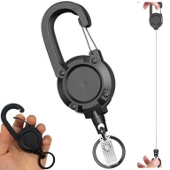 Retraktor linka stalowa heavy duty zwijana na klucze identyfikator brelok