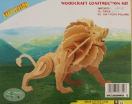 Drewniane puzzle 3D lew lwiątko LITTLE LION