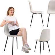 KRZESŁO DO JADALNI KUCHNI SALONU KRZESŁA NOWOCZESNE BEŻOWE TAPICEROWANE