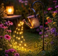 LAMPA SOLARNA LED OGRODOWA KONEWKA DO OGRODU WBIJANA CZUJNIK ZMIERZCHU