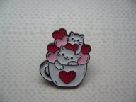 PIN BROSZKA PRZYPINKA KOT KOTKI