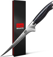 SHAN ZU Nóż do filetowania ze stali proszkowej, japoński nóż kuchenny 18cm