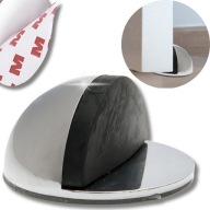 Odbojnik stoper do drzwi podłogowy przyklejany samoprzylepny chrom guma